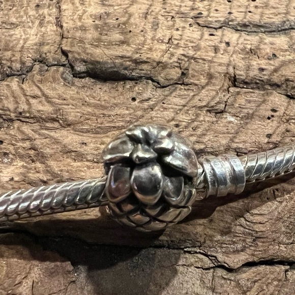 Authentic Pandora Charm Pineapple Bead Sterling Silver Food Hawaii Tropical - Picture 4 of 7